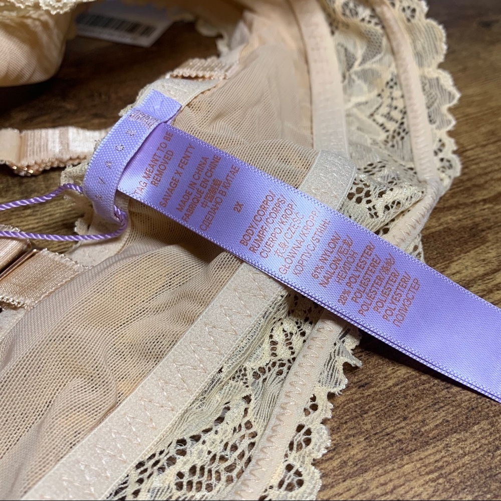 NWT Savage X Fenty Bralette - Light Creme - Picture 4 of 8